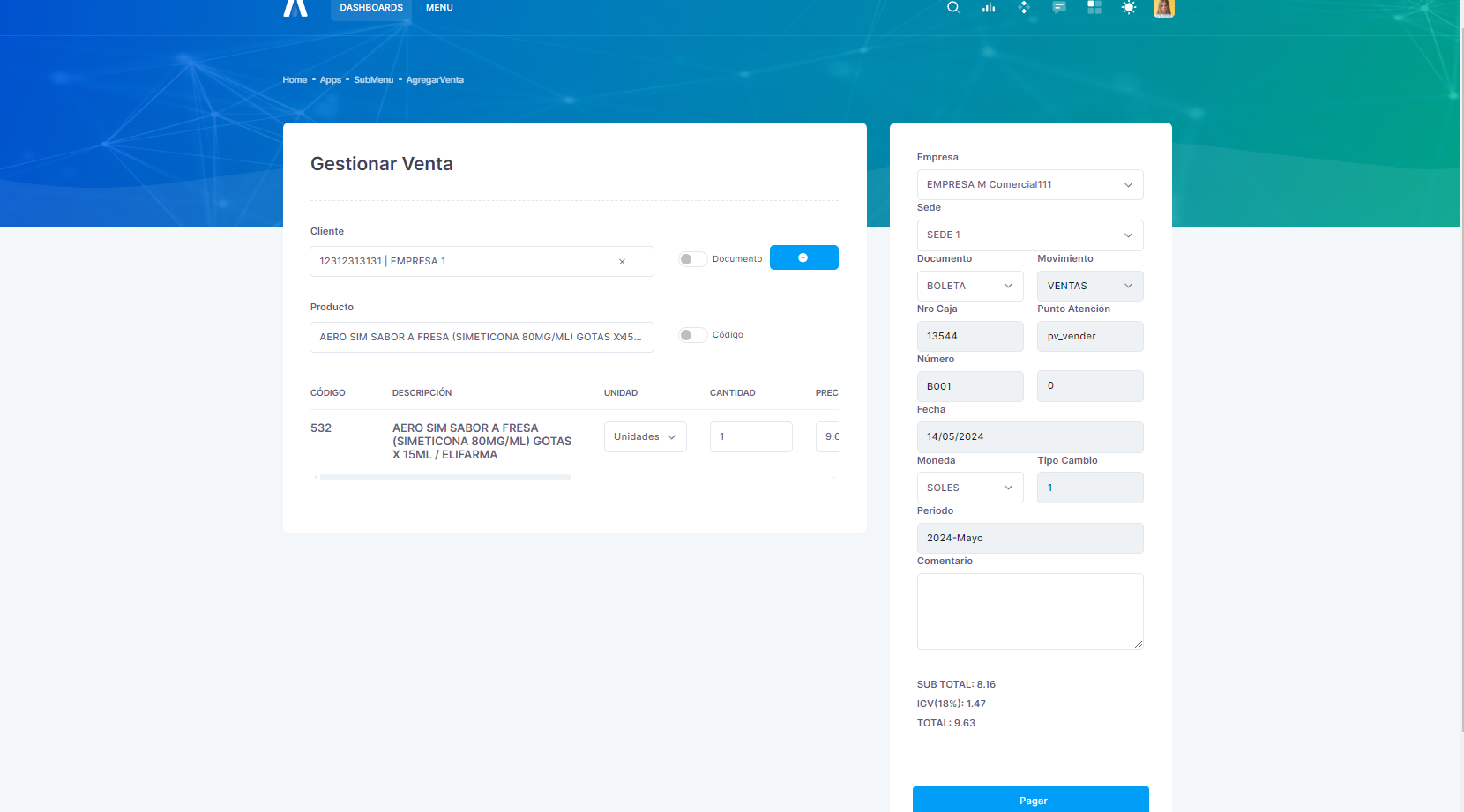 Proyecto de facturacion electronica